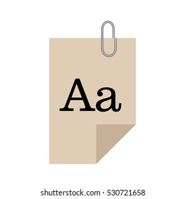 paper docuemnt text with clip vector illustration eps 10