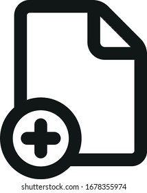 Paper Document Add Icon Symble Pictogram