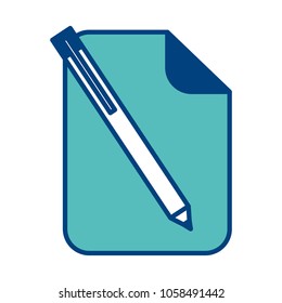 paper document blank with pen utensil