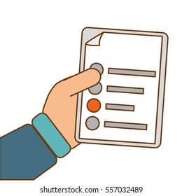 paper document with bullet points icon image vector illustration design 