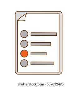 paper document with bullet points icon image vector illustration design 