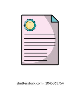 paper document business with label sticker