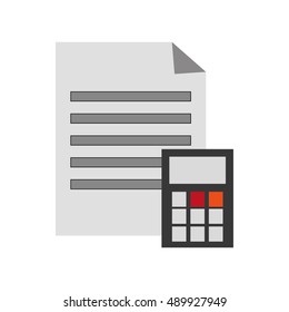 paper document and calculator icon