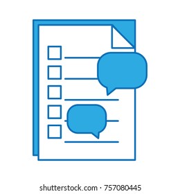 paper document with chat bubble design