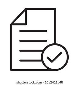 paper document with check symbol vector illustration design