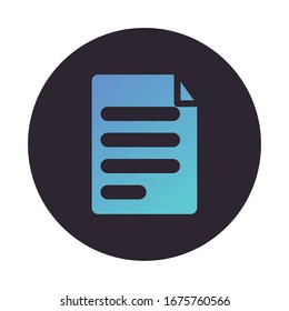 paper document file block style icon vector illustration design