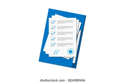 Paper document file folder form