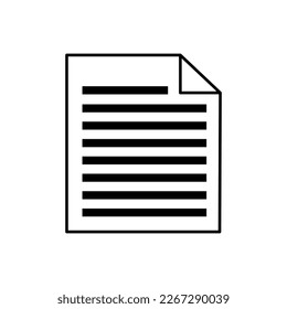 Icono aislado del archivo de documento de papel.