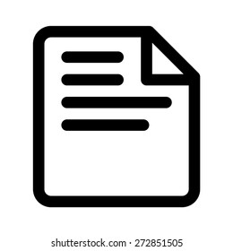 Paper Document Or Document File Line Art Icon Vector For Apps And Websites