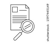 paper document file with magnifying glass vector illustration design