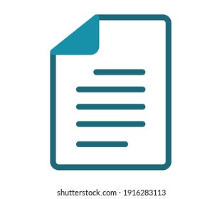 paper document file single isolated icon with solid line style