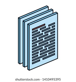 paper document files isolated icon