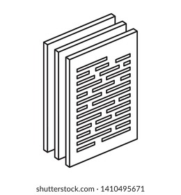paper document files isolated icon