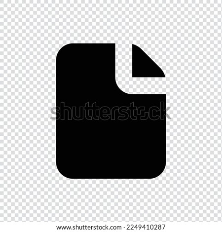 Paper document filled icon in transparent background, basic app and web UI bold line icon, EPS10