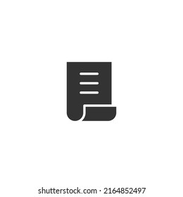 Paper Document Filled Line icon. linear style sign for mobile concept and web design. Paper Document Filled Line vector icon. Symbol, logo illustration. Vector graphic