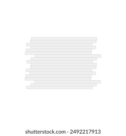 Paper document flat design isolated on white background. Vector illustration