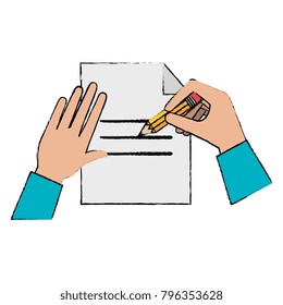 paper document with hand writen