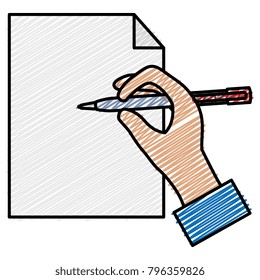 paper document with hand writen