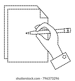 paper document with hand writen