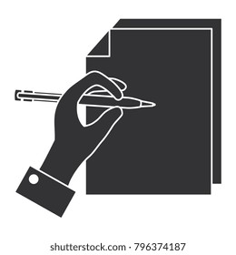 paper document with hand writen