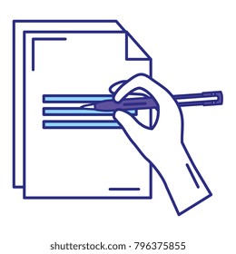 paper document with hand writen