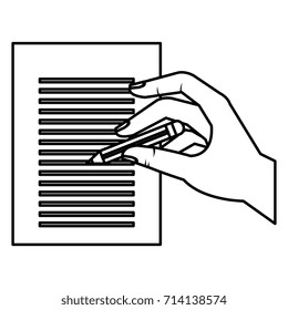 paper document with hand writing