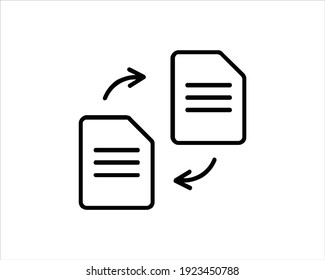 Icono de documento de papel. Símbolo negro aislado. Ilustración vectorial sobre fondo blanco.