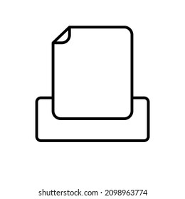 Paper document icon - line vector icon. Modern, simple flat vector illustration for web site or mobile app