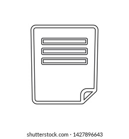 Paper document icon. List sign