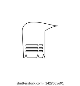 Paper document icon. List sign