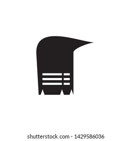 Paper document icon. List sign