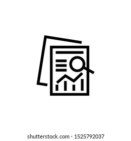 Paper document icon with magnifying glass