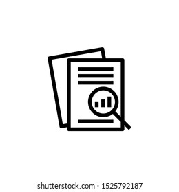 Paper document icon with magnifying glass