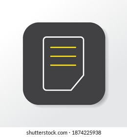 Paper document icon. Modern and simple icon for application UI UX. EPS vector 10.