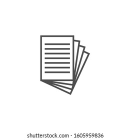 Paper document icon outline style