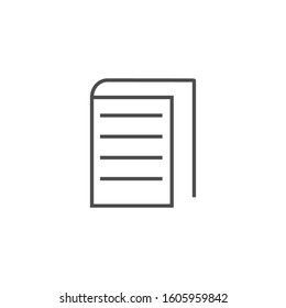 Paper document icon outline style
