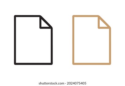 Paper document icon. Vector illustration on white background.
