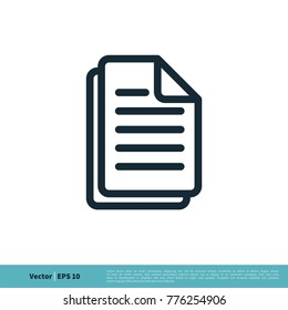 Paper Document Icon Vector Logo Template Illustration Design. Vector EPS 10.