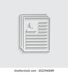 paper document icon vector resume sign