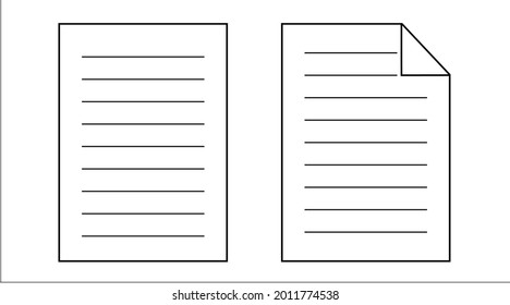 Paper or document icons with white background