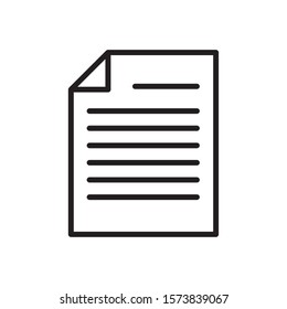 paper document information learning online icon vector illustration thick line