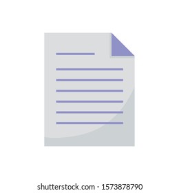 paper document information learning online vector illustration