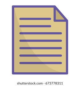 paper document isolated icon