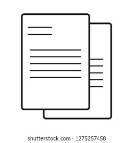 paper document isolated on white background; vector illustration
