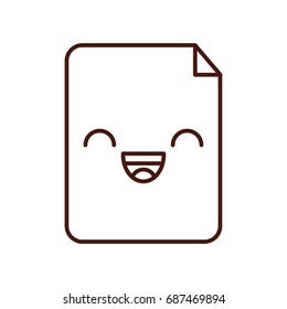 paper document kawaii character