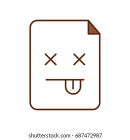 paper document kawaii character