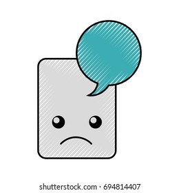paper document kawaii character