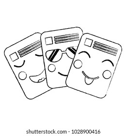 paper document kawaii character note