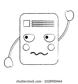 paper document kawaii character note