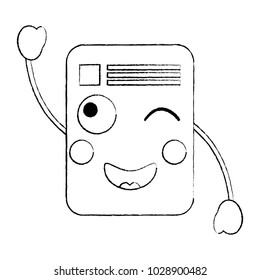 paper document kawaii character note